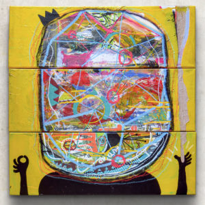 Magic Person - Unique original painting triptych