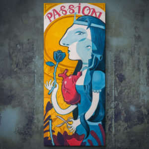 Passion Illustration Painting on Wooden Frame